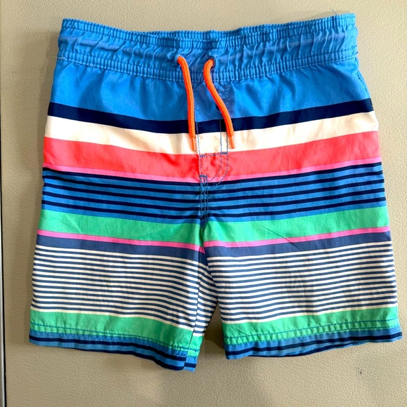 OshKosh B'Gosh Swim Trunk Shorts | UPF 50+ | T4 | Blue Multi - Picture 1 of 3